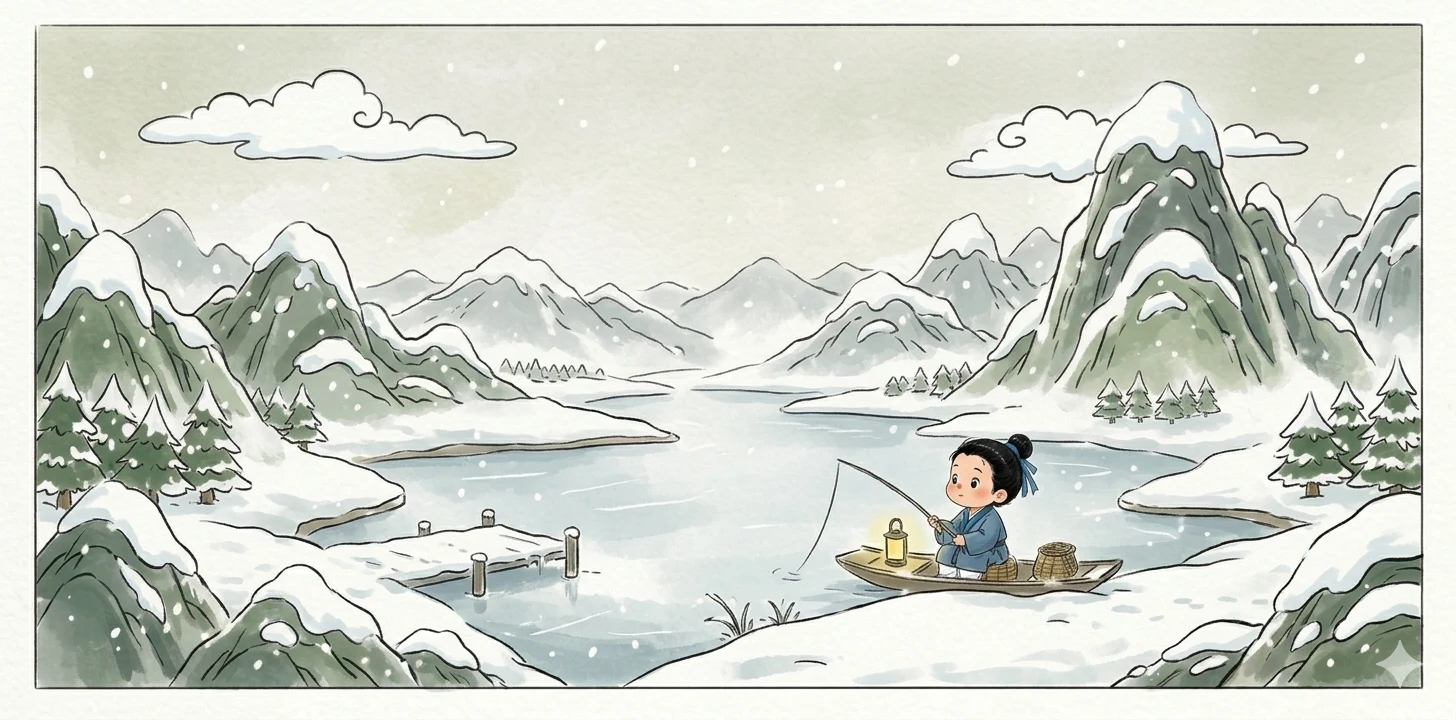 江雪 — River Snow illustration