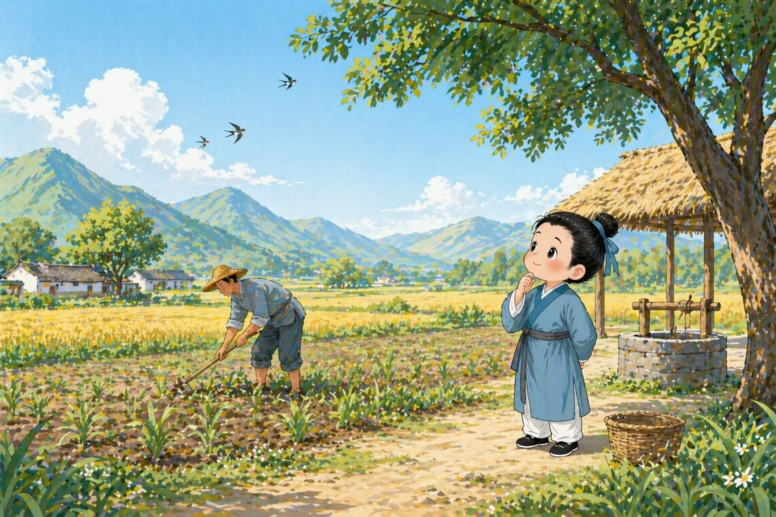 悯农 — The Farmer's Toil illustration