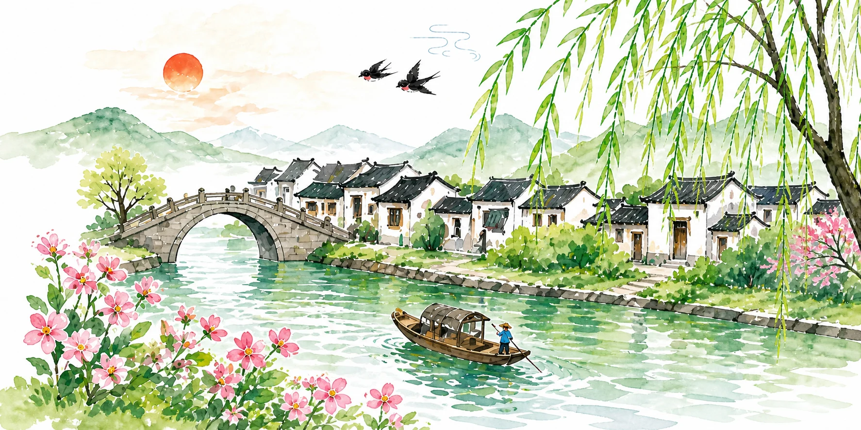 忆江南 — Remembering Jiangnan illustration