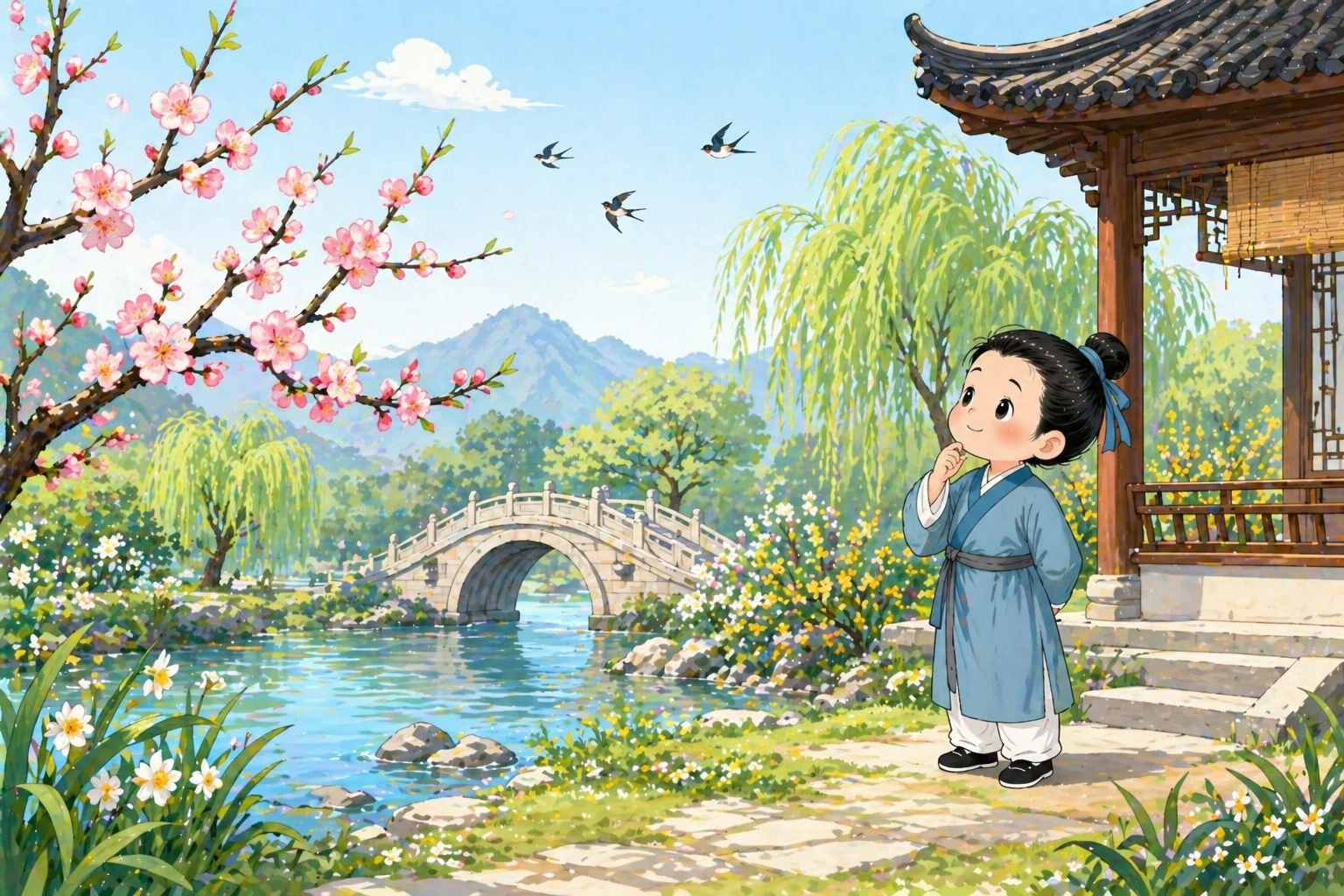 早春 — Early Spring illustration