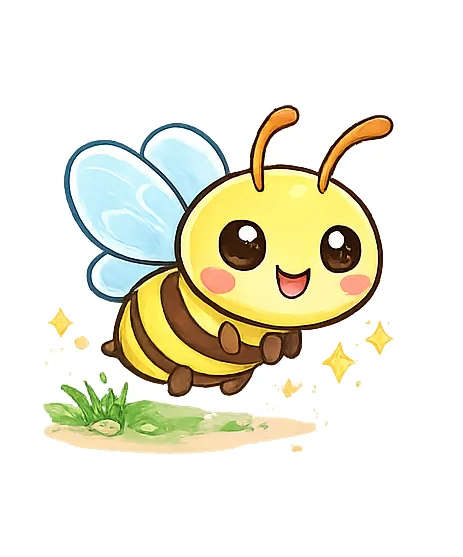 小蜜蜂 — Chinese nursery rhyme illustration