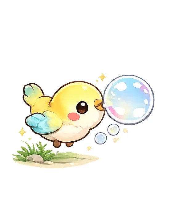 啄泡泡 — Chinese nursery rhyme illustration