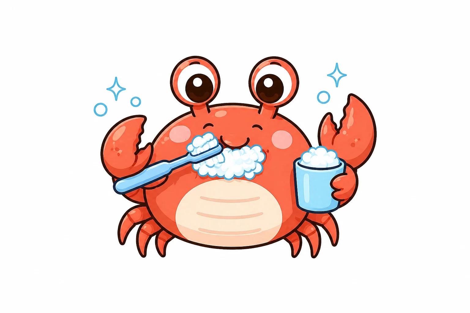 爱刷牙 — Chinese nursery rhyme illustration