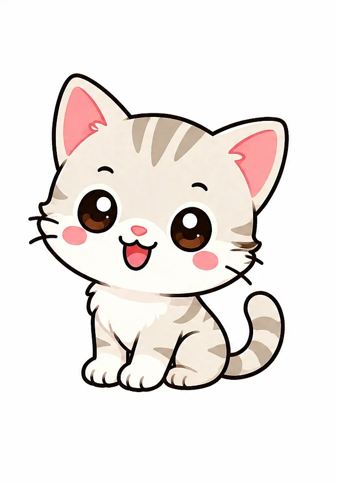 学猫叫 — Chinese nursery rhyme illustration