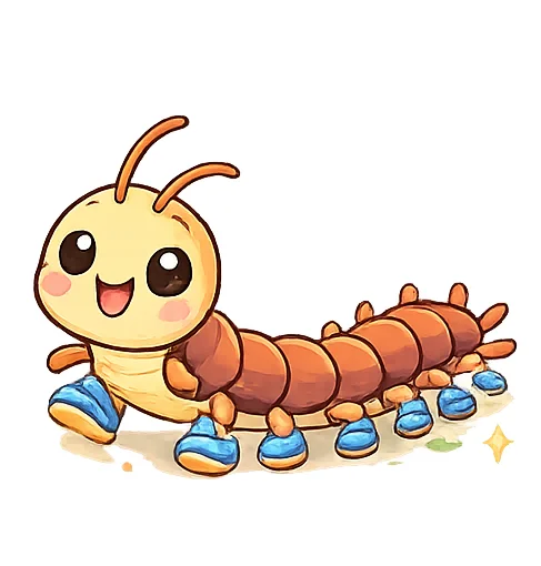 小蜈蚣穿鞋 — Chinese nursery rhyme illustration