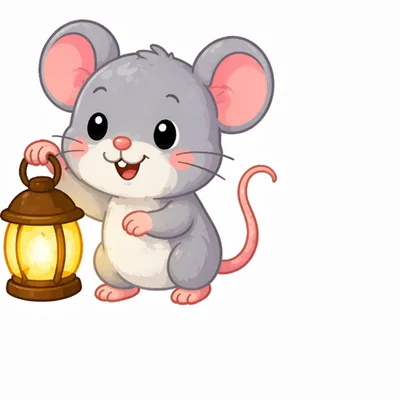小老鼠 — Chinese nursery rhyme illustration