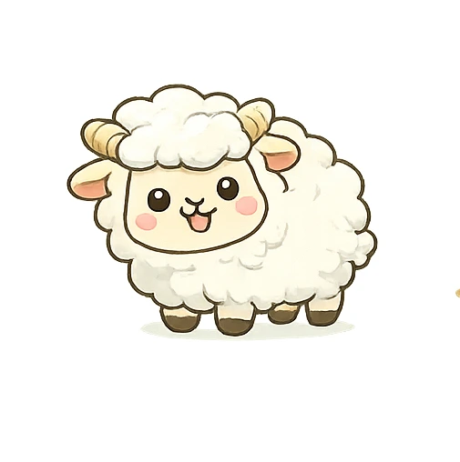 小绵羊 — Chinese nursery rhyme illustration
