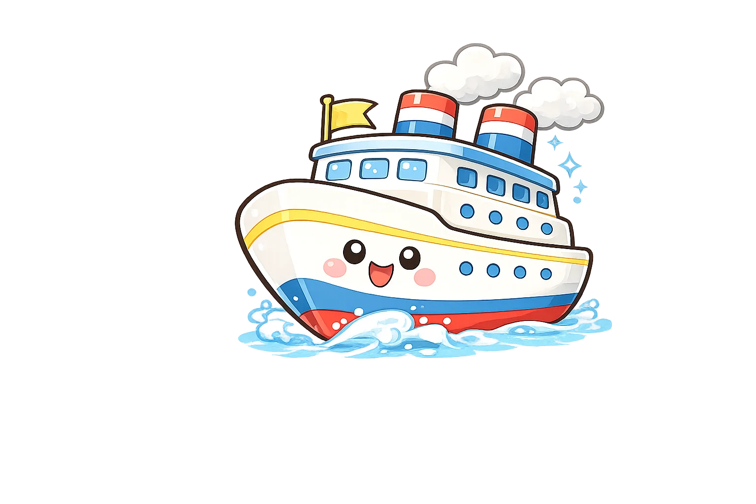 轮船 — Chinese nursery rhyme illustration