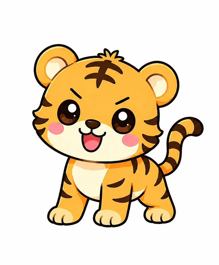 学老虎 — Chinese nursery rhyme illustration