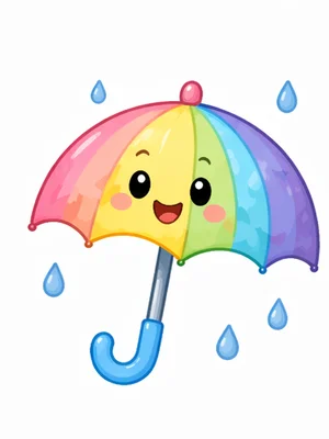 伞花开 — Chinese nursery rhyme illustration