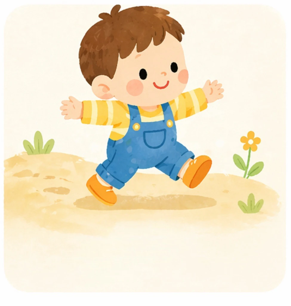 学走路 — Chinese nursery rhyme illustration
